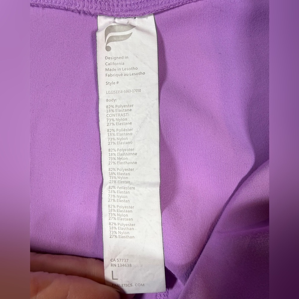 Fabletics PureLuxe Lavender Activewear - Picture 4 of 8